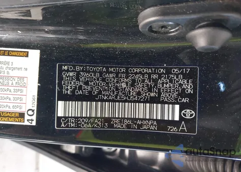 2017 Toyota Corolla Im from USA, damaged, VIN JTNKARJE5HJ547271